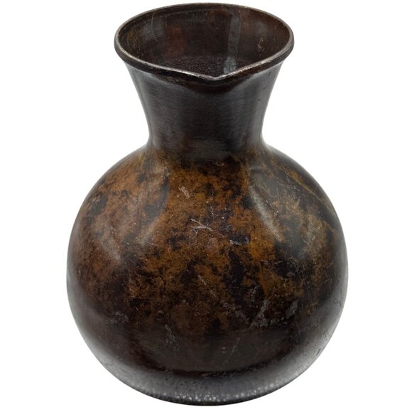 Vintage Metal Copper Rustic Pitcher Decorative Made in India 7.5"H - Picture 5 of 8